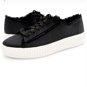 Express Womens Platform Black Sneakers Shoes sz 7